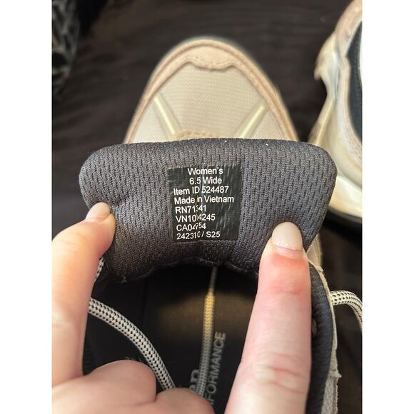 LL Bean High Top Khaki Beige Hiking Boots size 6.5 wide - Picture 6 of 6